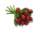 Preview: 2x Tulip bouquet made of wood - 9 hand-painted wooden tulips, 20 cm tall, red/aubergine, wooden flower decoration, made in Holland